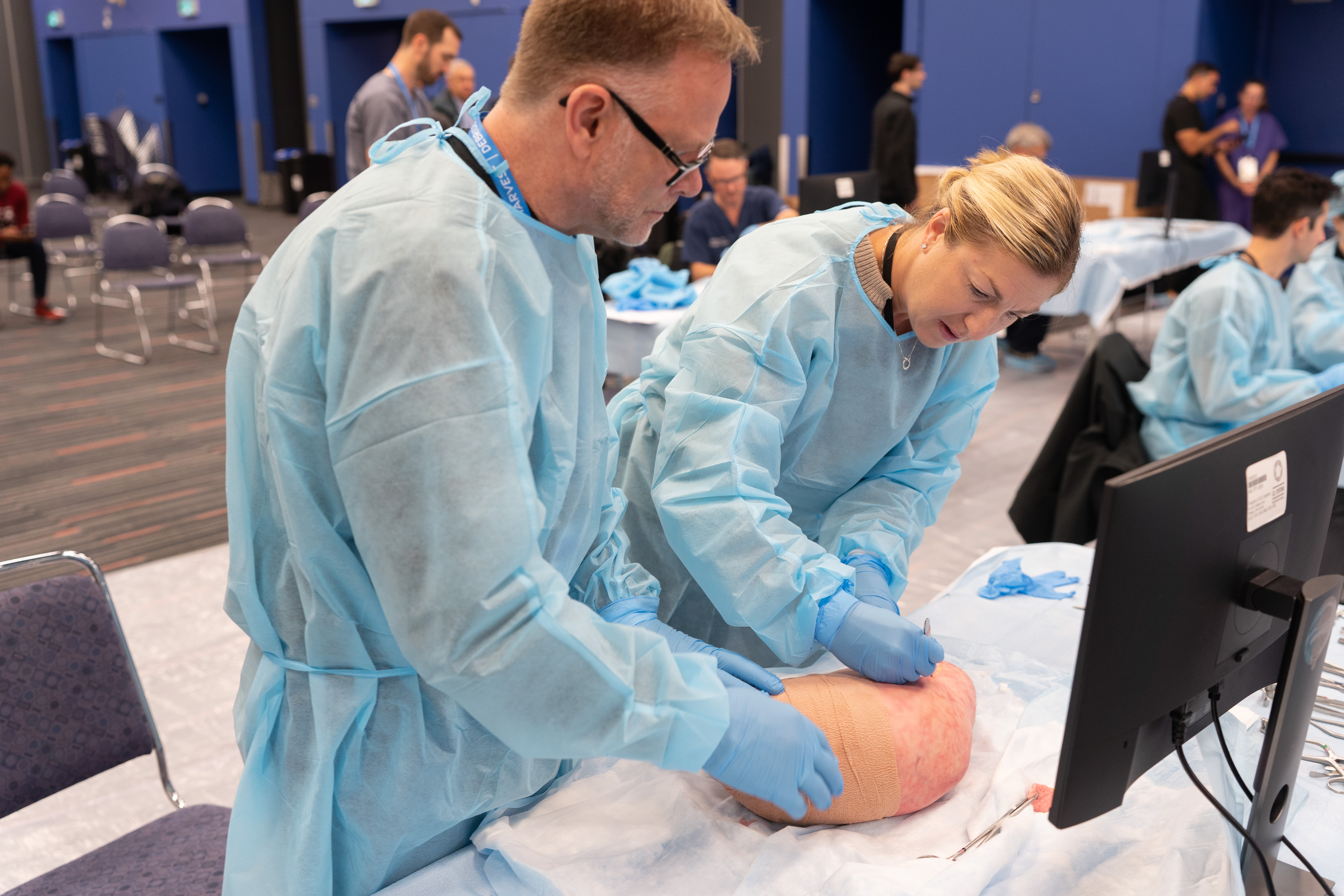 two OTA members in the OTA AM2024 Soft Tissue Lab