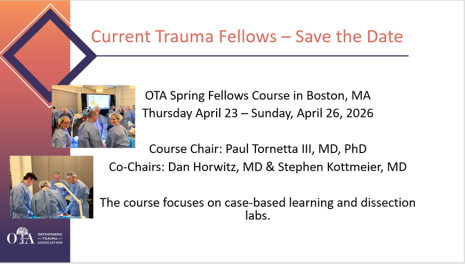 2026 Fellows Course Save the Date