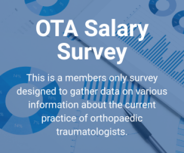 general blue and white graphic for the OTA Salary Survey