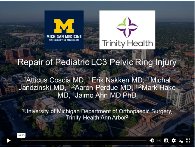 Repair of Pediatric LC3 Pelvic Ring Injury