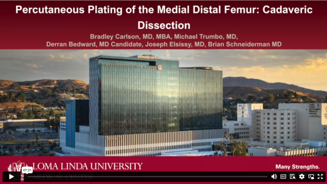 Percutaneus Plating of the Medial Distal Femur: Cadaveric Dissection